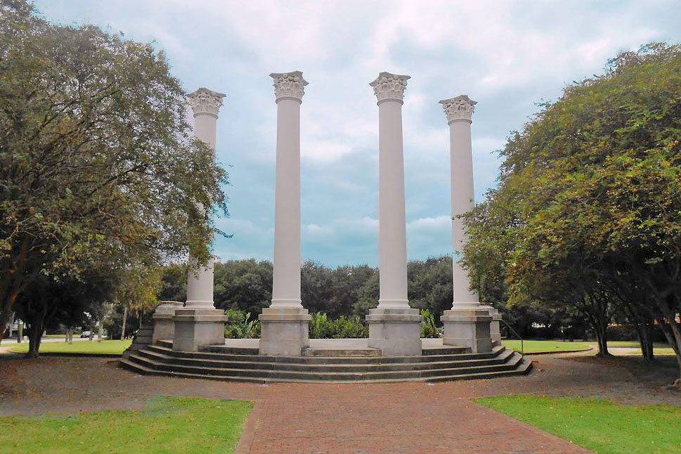 Columns of the Old Charleston Museum, Cannon Park, Harleston Village, Downtown Charleston