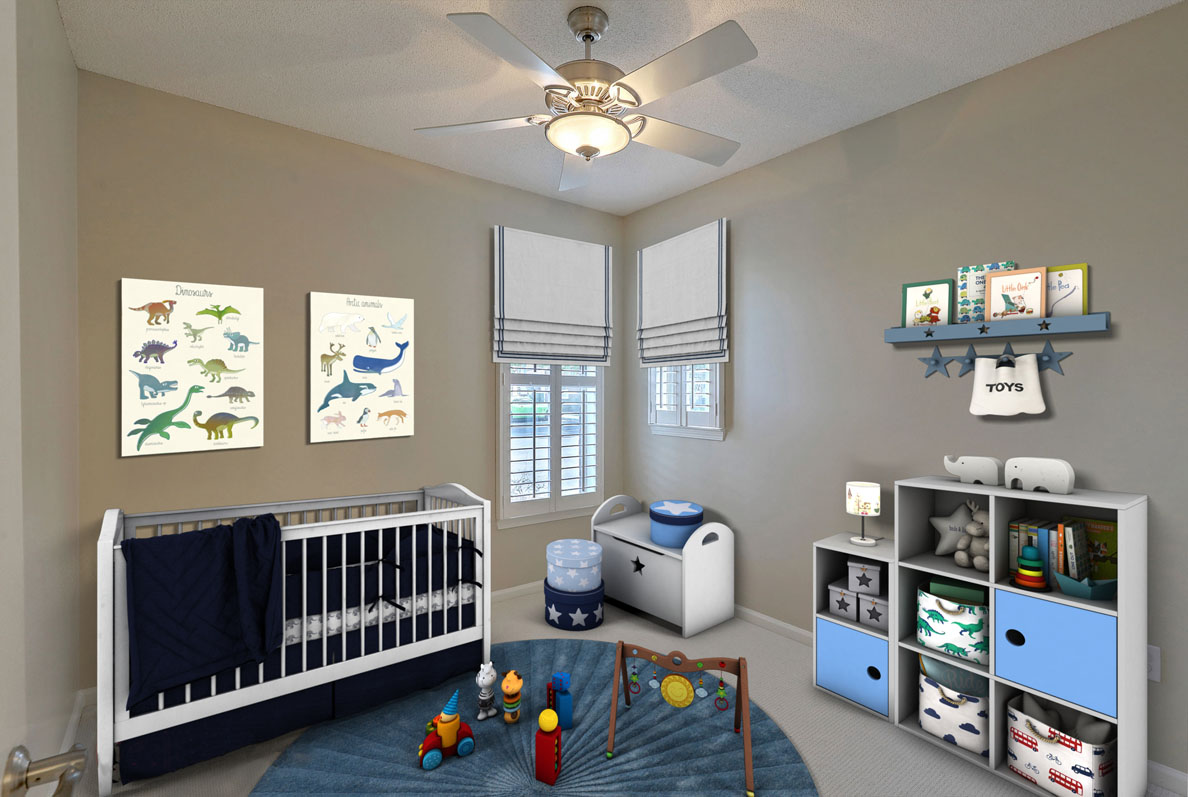 Virtual Staging nursery AFTER