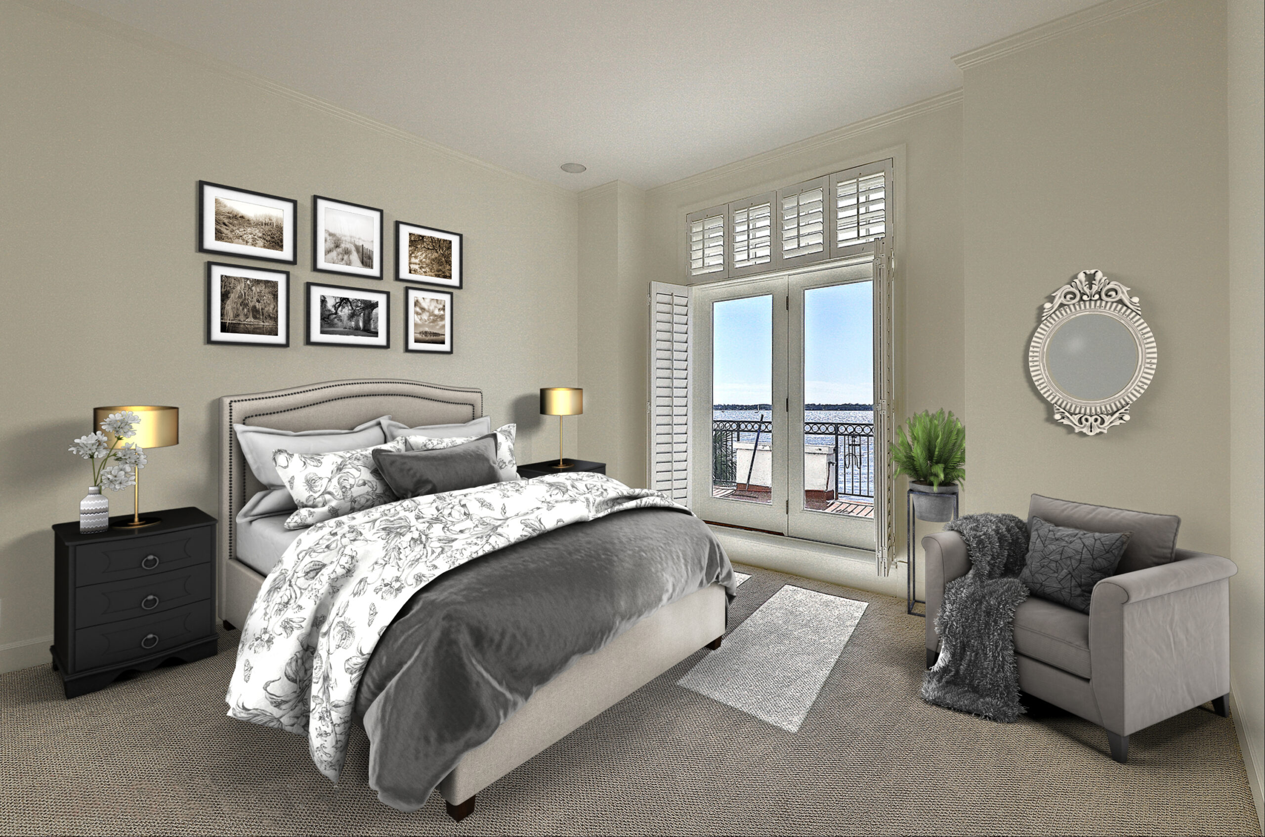 Virtual Staging Condo Bedroom AFTER