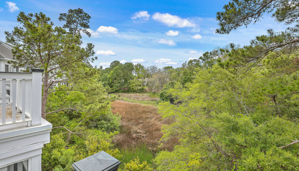 117 Wappoo Landing Circle deck view over the marsh