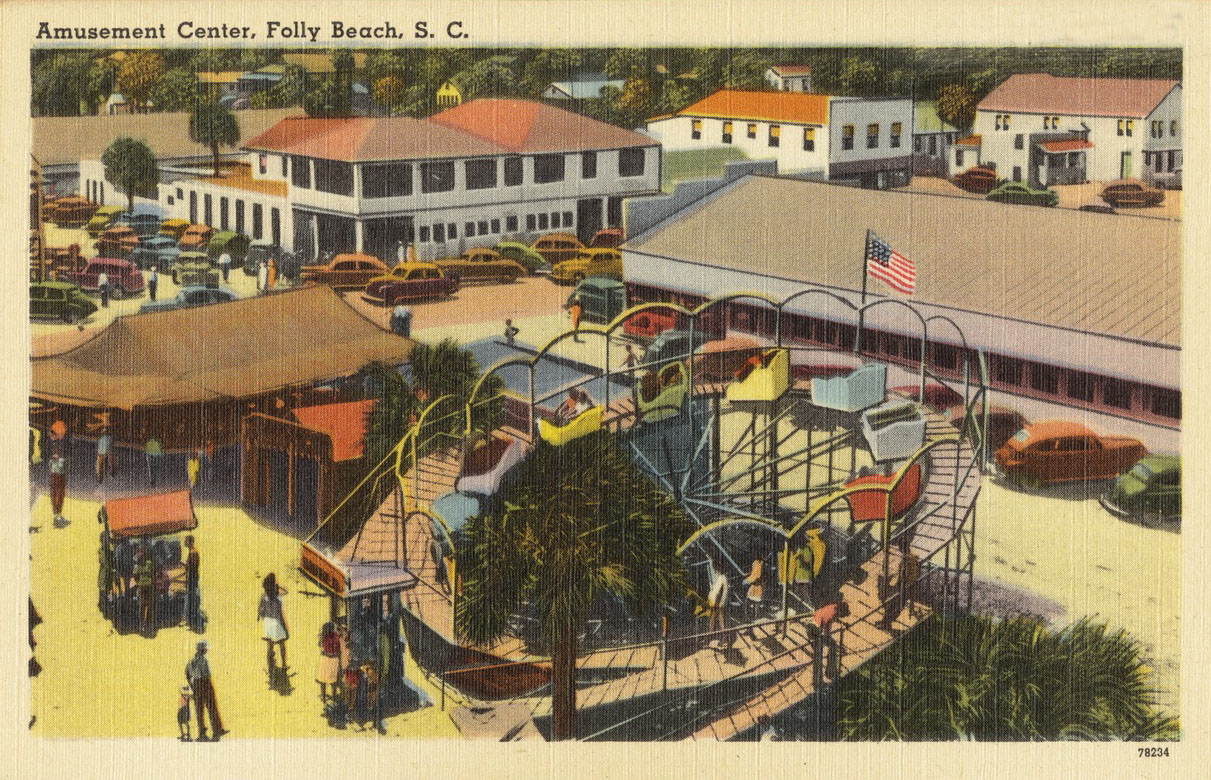 Folly amusement postcard