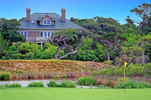 House on marsh and golf course in Kiawah Island, SC