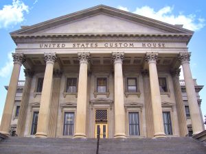 US Custom House an example of Greek Revival architecture in Charleston, SC