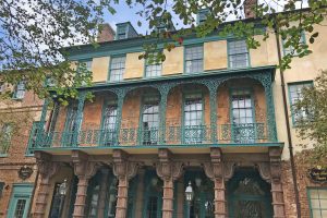 The Dock Street Theatre, an example of Italinate architecture in Charleston, SC