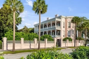 Historic pink house at 5 East Battery, Charleston, SC