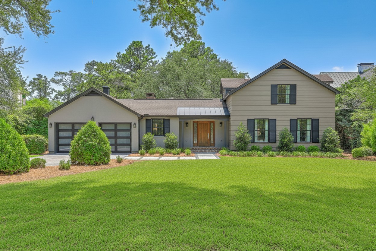 17 Johnson Road: brick and wood house for sale on a large grassy lot in The Crescent, Charleston, SC
