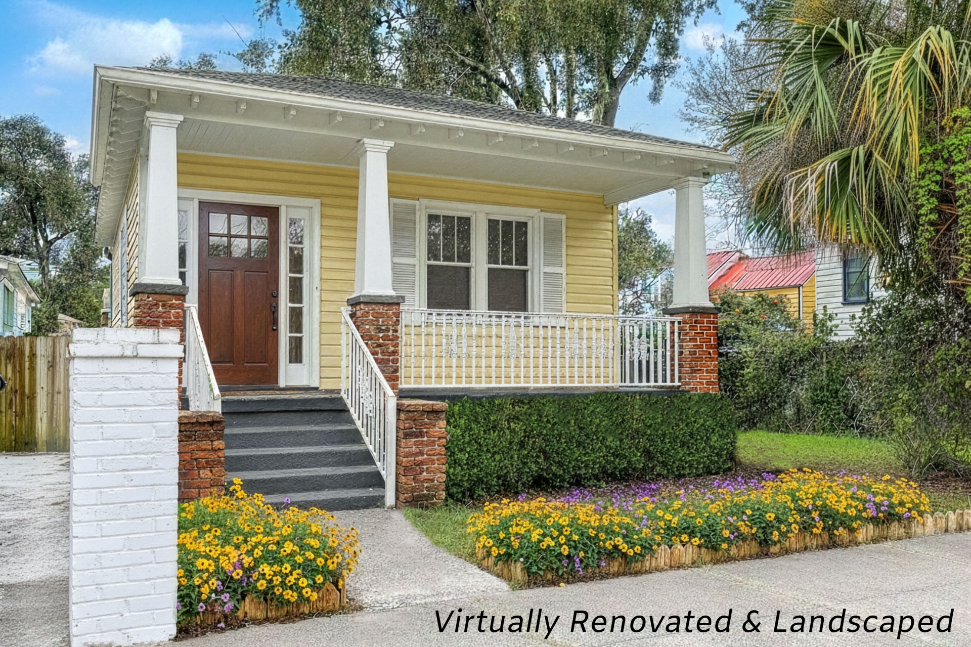 35 Nunan Street exterior virtually renovated and landscaped